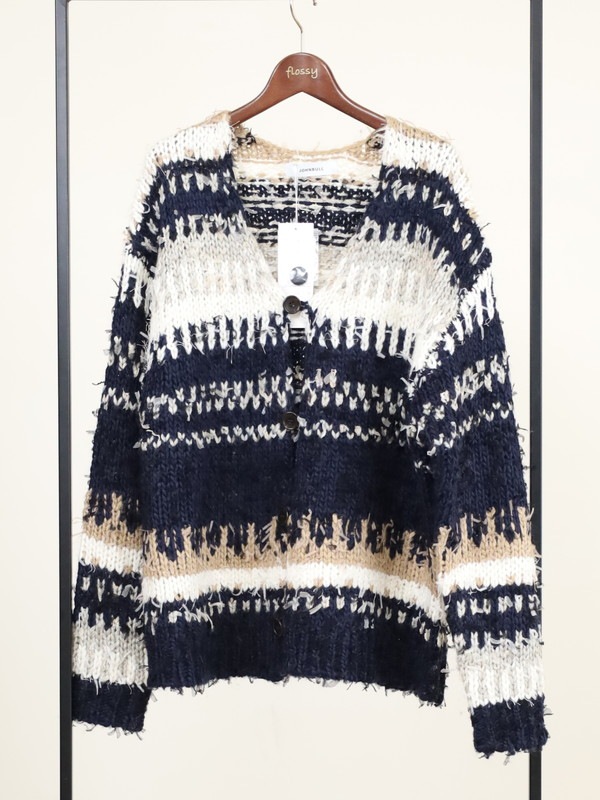 【JOHNBULL】ファンシーヤーンジャガードカーディガン