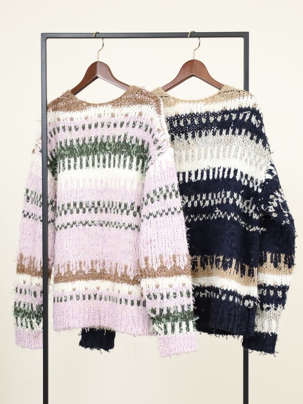 【JOHNBULL】ファンシーヤーンジャガードカーディガン