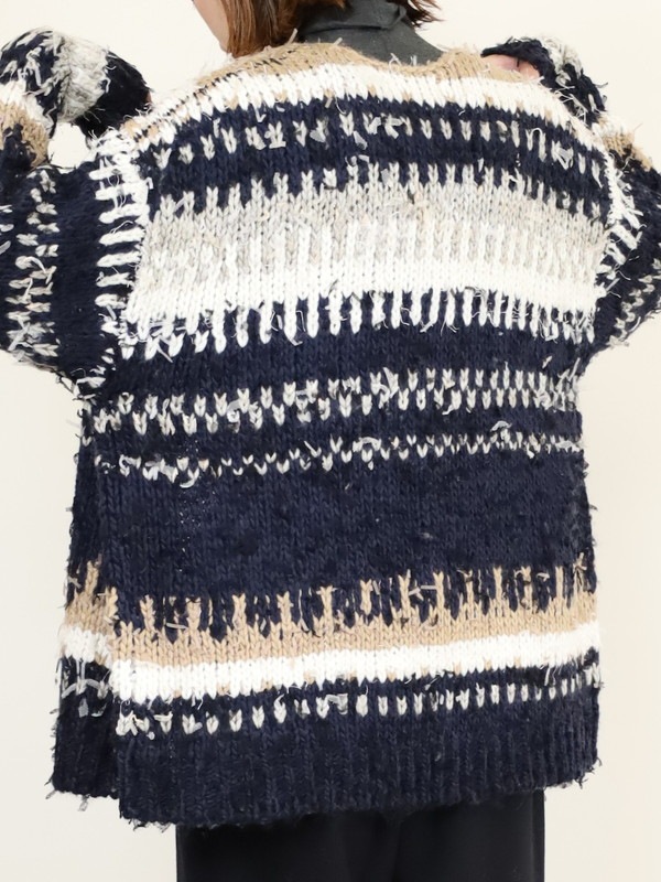 【JOHNBULL】ファンシーヤーンジャガードカーディガン