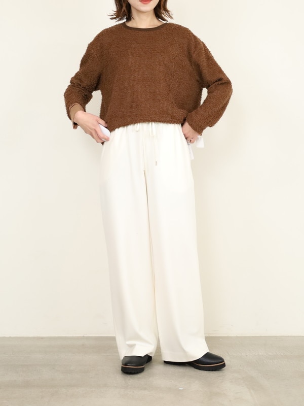 【Doneeyu】カシミヤタッチ両面起毛ドロストパンツ