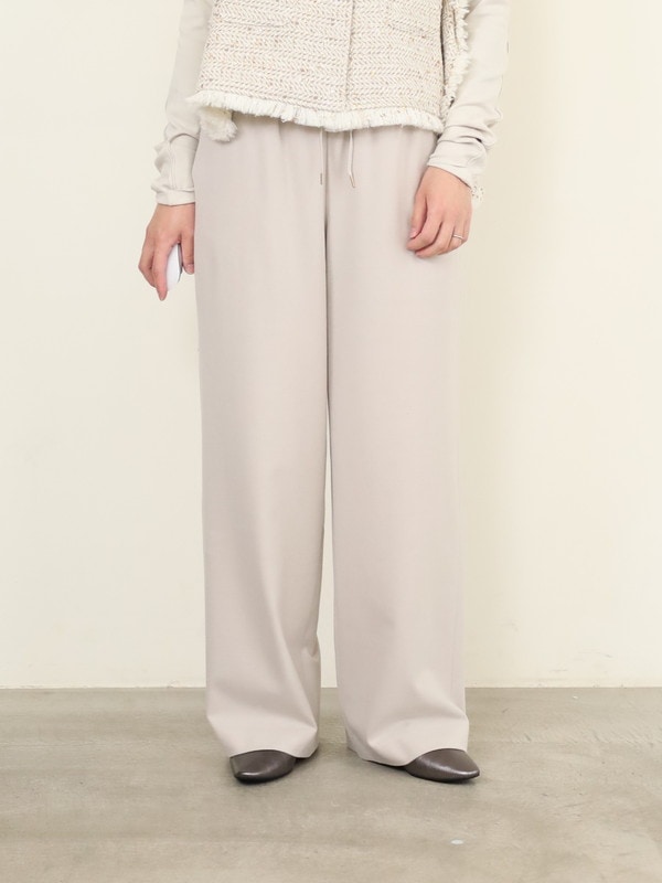 【Doneeyu】カシミヤタッチ両面起毛ドロストパンツ