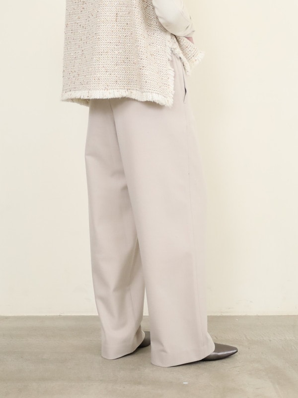 【Doneeyu】カシミヤタッチ両面起毛ドロストパンツ