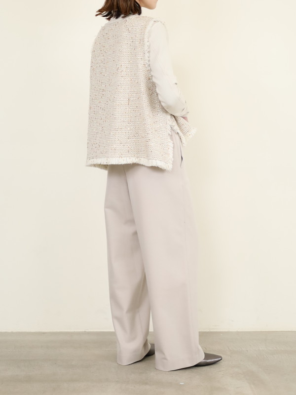 【Doneeyu】カシミヤタッチ両面起毛ドロストパンツ