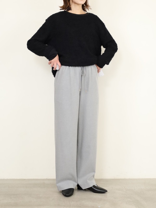 【Doneeyu】カシミヤタッチ両面起毛ドロストパンツ