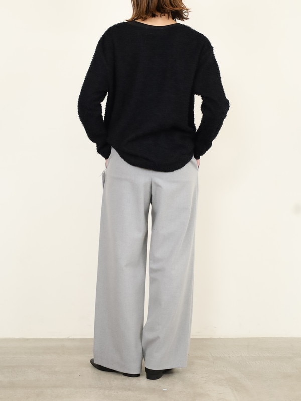 【Doneeyu】カシミヤタッチ両面起毛ドロストパンツ