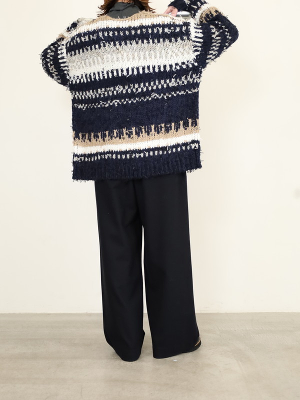 【Doneeyu】カシミヤタッチ両面起毛ドロストパンツ