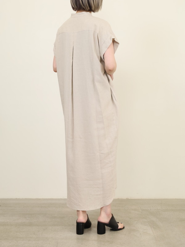 ella selectshop メモリータックコットンリネン　ワンピース PINKHUNT ワンピース ダブルボタンセーラー衿ワンピース 0116K