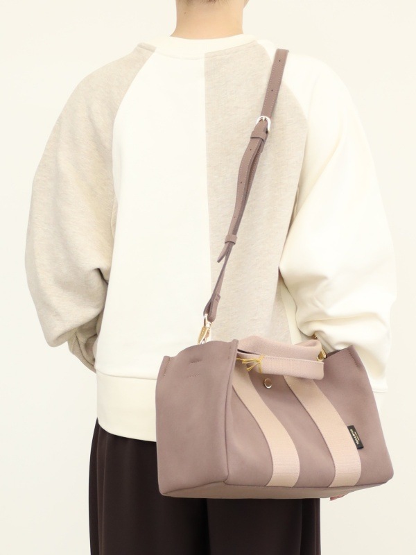 【VIOLA'dORO】エコスエード横長トートバッグ 