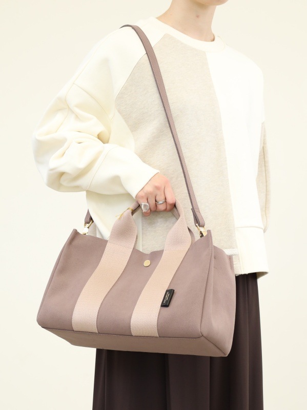 【VIOLA'dORO】エコスエード横長トートバッグ 