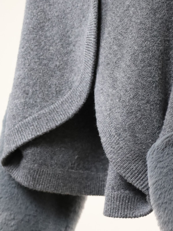 【trois】エコファー使いショート丈ニットボレロ