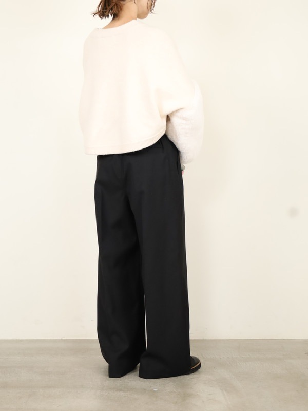 【trois】エコファー使いショート丈ニットボレロ