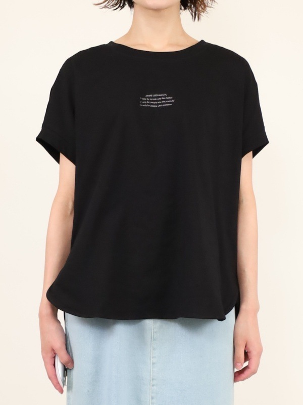 【ayane】フレンチスリーブミニロゴTシャツ