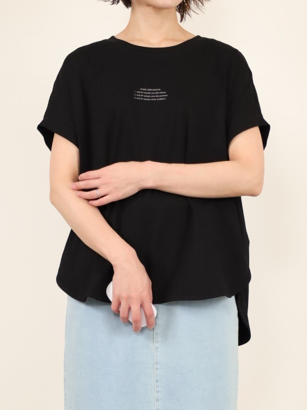 【ayane】フレンチスリーブミニロゴTシャツ