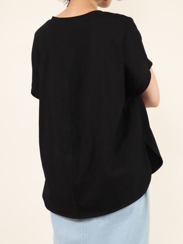 【ayane】フレンチスリーブミニロゴTシャツ