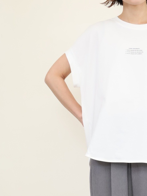 【ayane】フレンチスリーブミニロゴTシャツ