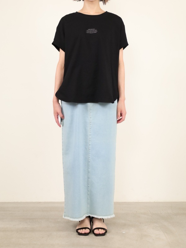 【ayane】フレンチスリーブミニロゴTシャツ
