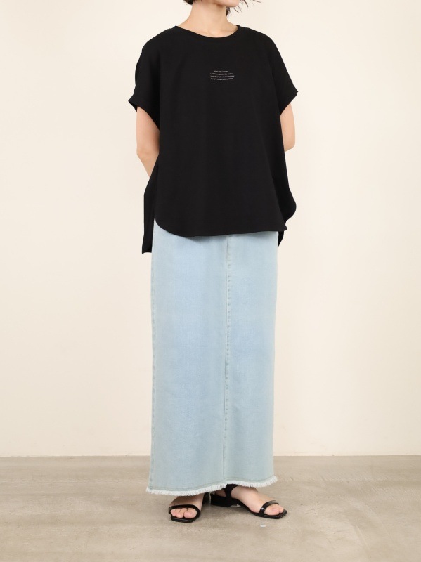 【ayane】フレンチスリーブミニロゴTシャツ