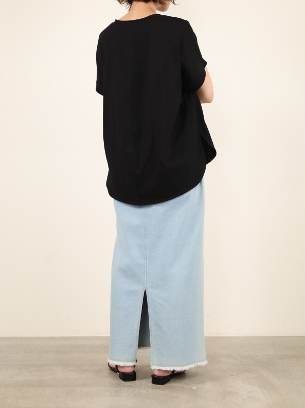 【ayane】フレンチスリーブミニロゴTシャツ