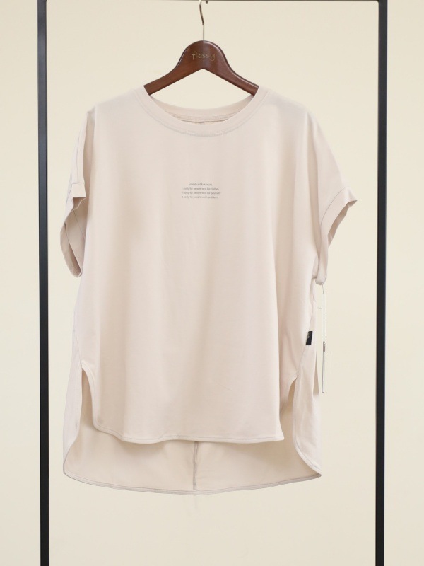 【ayane】フレンチスリーブミニロゴTシャツ