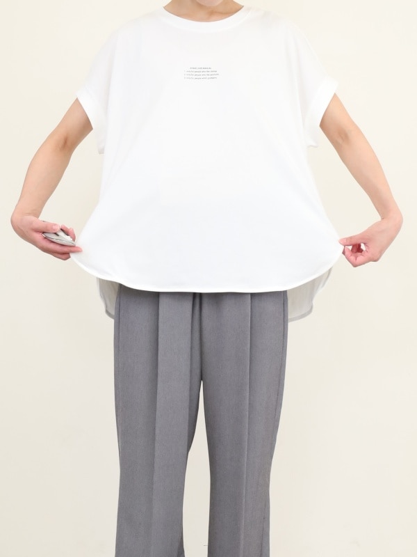 【ayane】フレンチスリーブミニロゴTシャツ