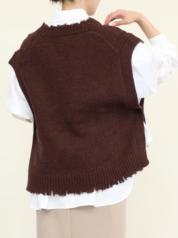 【CEaRET】ケーブルニットベスト