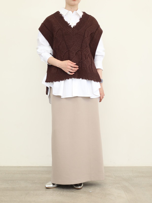 【CEaRET】ケーブルニットベスト