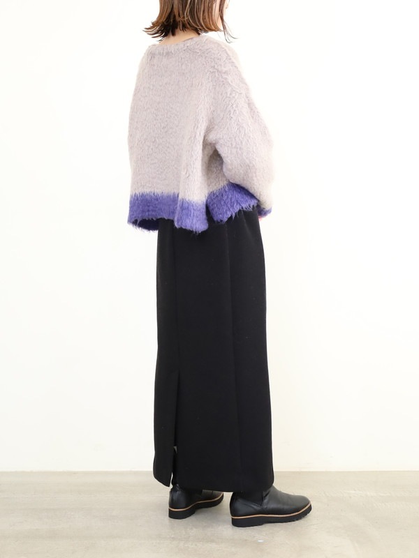 【CYAN TOKYO】配色カーリーショートニット