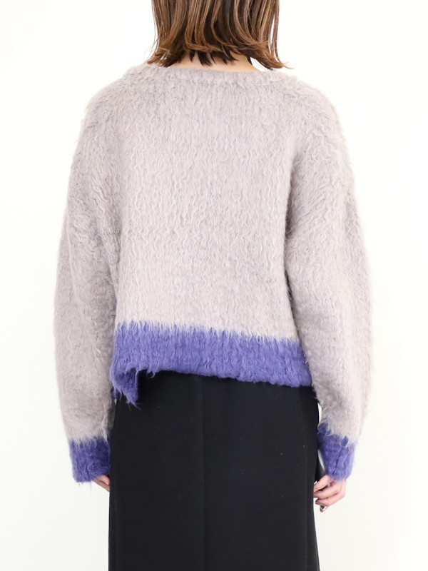 【CYAN TOKYO】配色カーリーショートニット