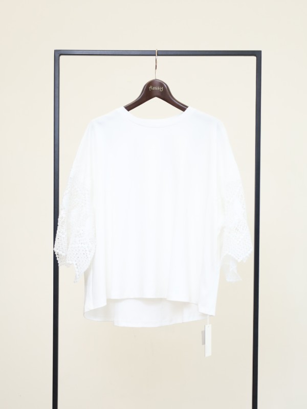 【ayane】袖レースTシャツ