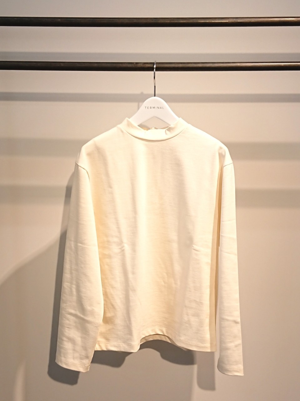 【SONO】 ハイネック長袖スクエアカットソー