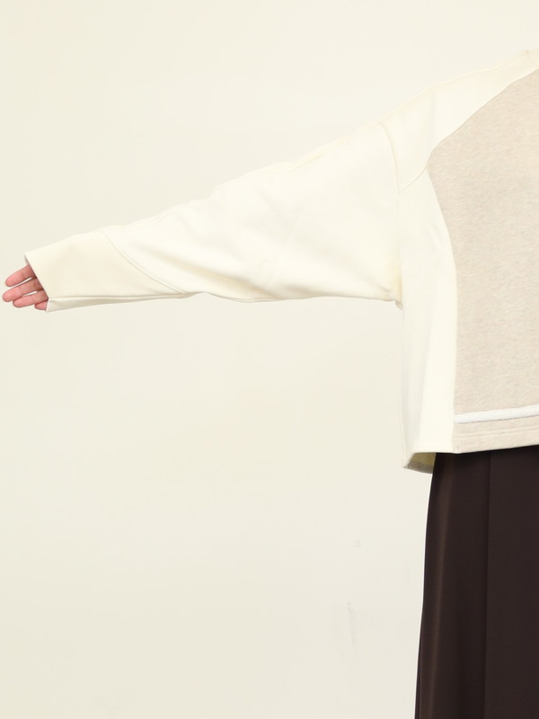 【CEaRET】異素材コンビスウェットトップス