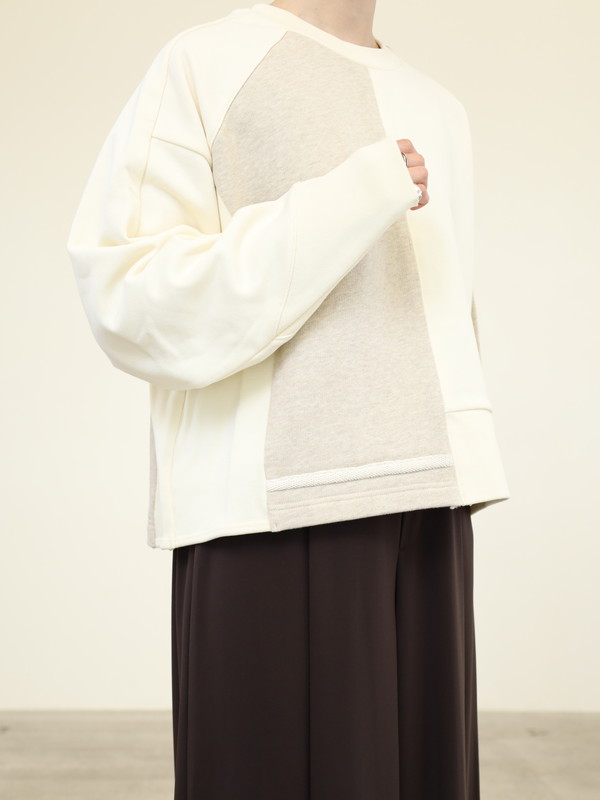 【CEaRET】異素材コンビスウェットトップス