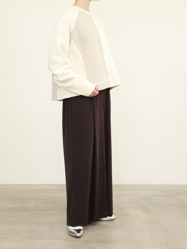 【CEaRET】異素材コンビスウェットトップス