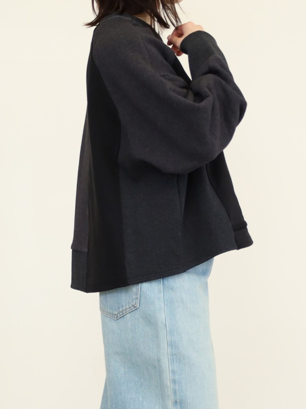 【CEaRET】異素材コンビスウェットトップス