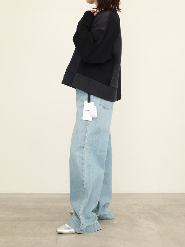 【CEaRET】異素材コンビスウェットトップス