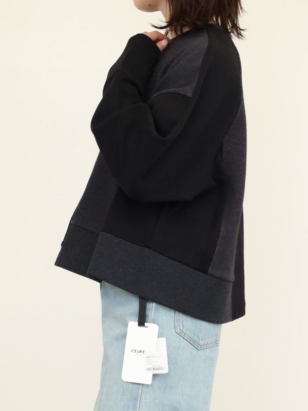 【CEaRET】異素材コンビスウェットトップス