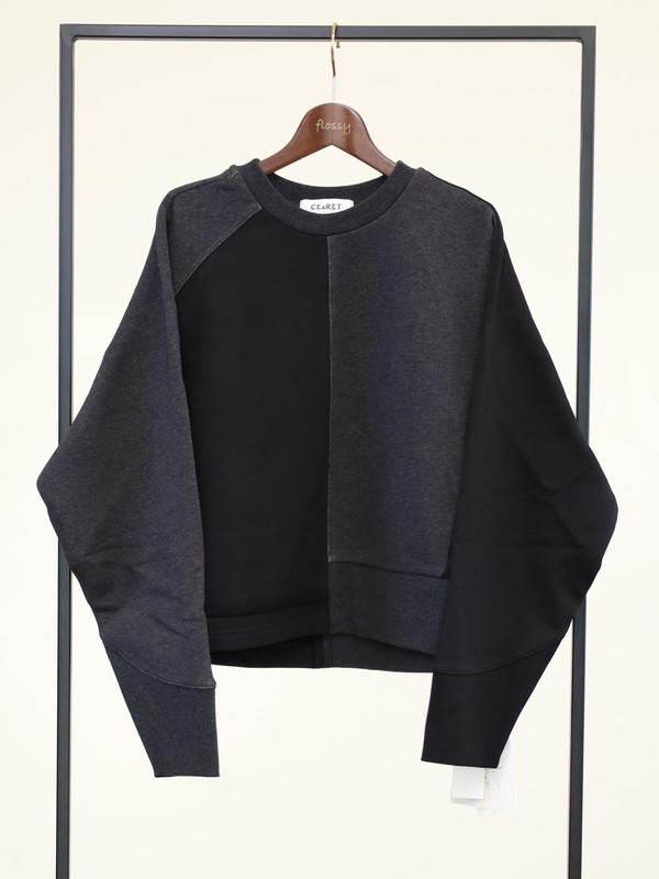 【CEaRET】異素材コンビスウェットトップス