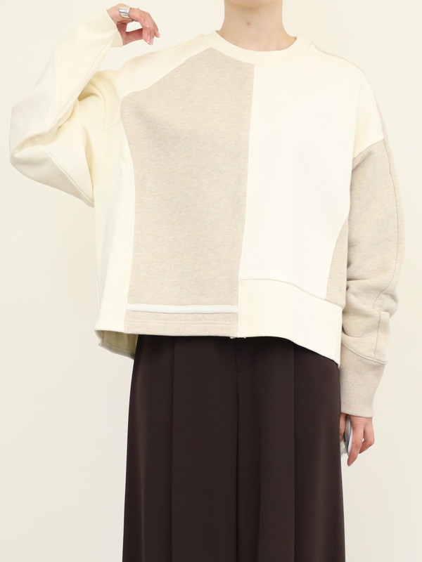 【CEaRET】異素材コンビスウェットトップス