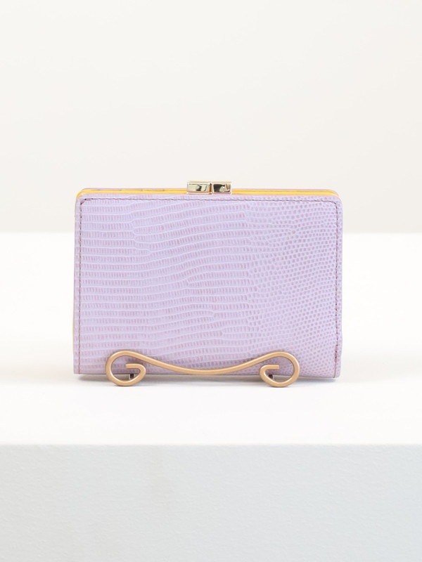 【VIOLA'dORO】リザード型押レザー2つ折財布