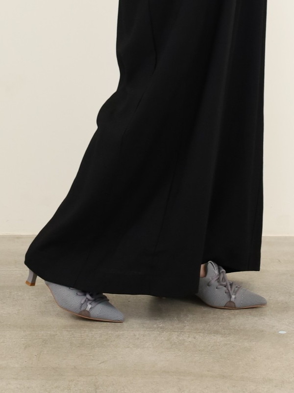 【MAISON MAVERIC】６ｃｍヒールレースアップミュール