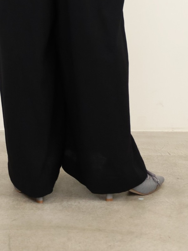 【MAISON MAVERIC】６ｃｍヒールレースアップミュール