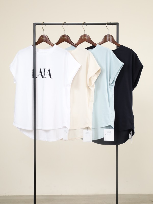 【MICA&DEAL】”LAIA”ヘムラウンドTシャツ