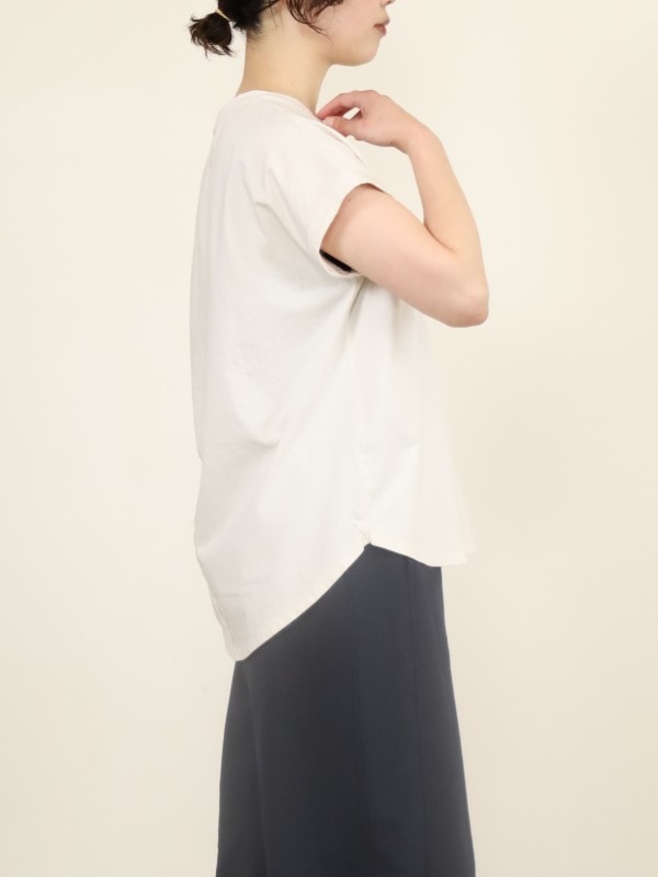 【MICA&DEAL】”LAIA”ヘムラウンドTシャツ