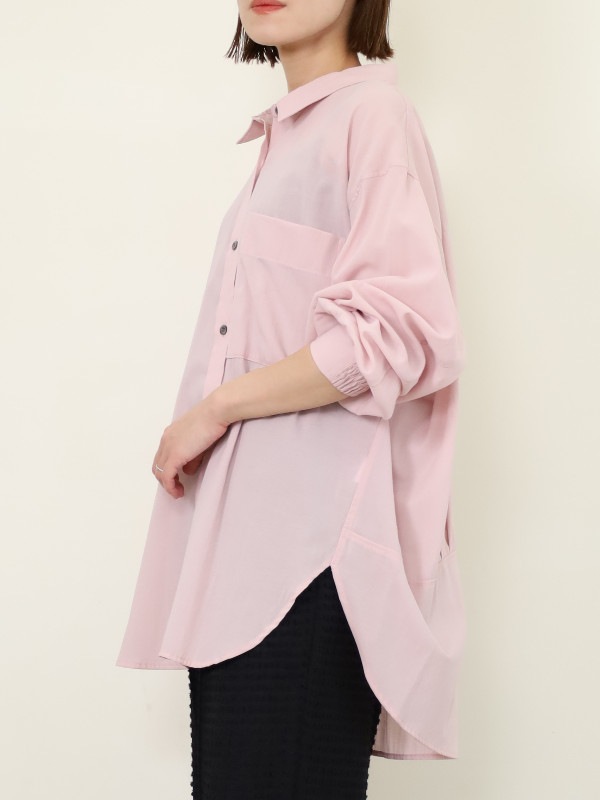 【CHIGNON】長袖シアーオーバーシャツ