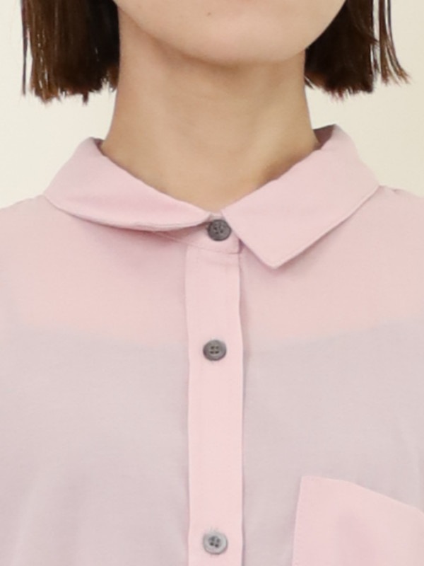 【CHIGNON】長袖シアーオーバーシャツ