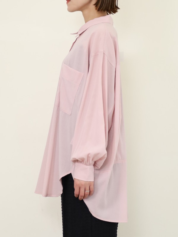 【CHIGNON】長袖シアーオーバーシャツ