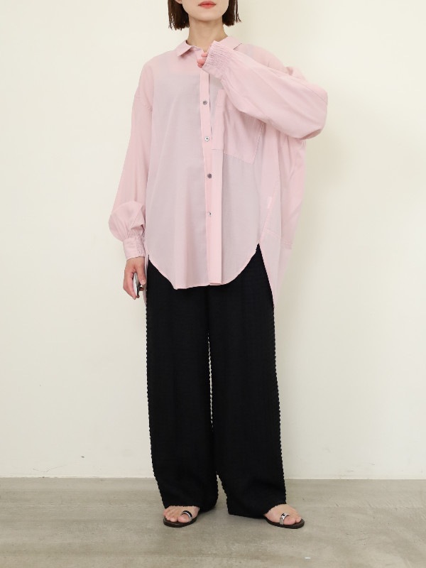 【CHIGNON】長袖シアーオーバーシャツ