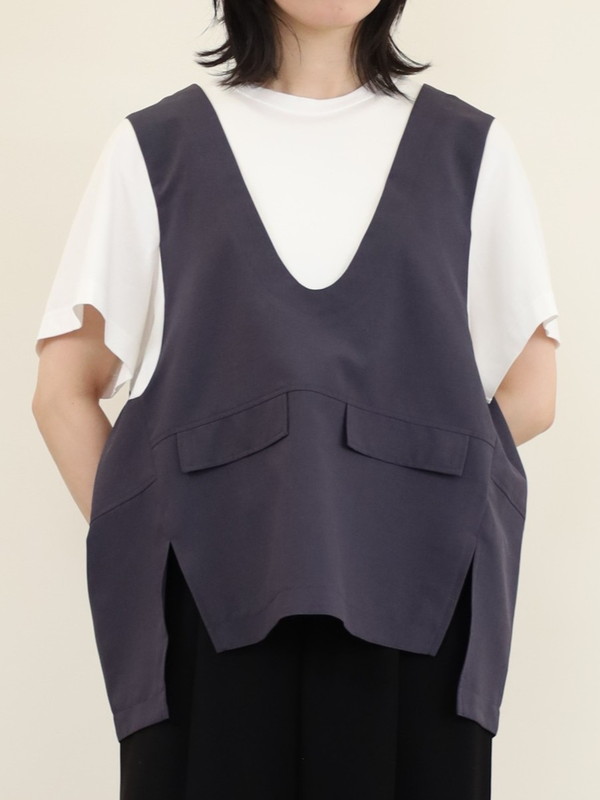 【trois】ベストレイヤードデザイントップス
