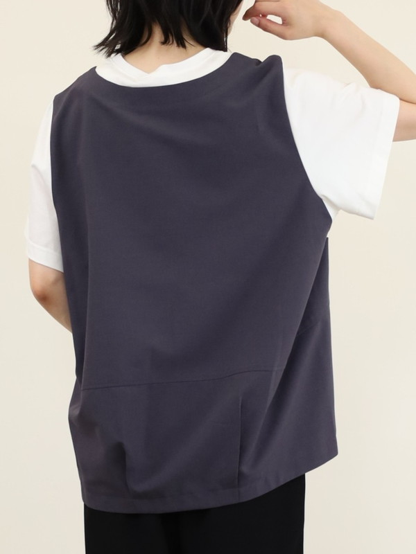 【trois】ベストレイヤードデザイントップス