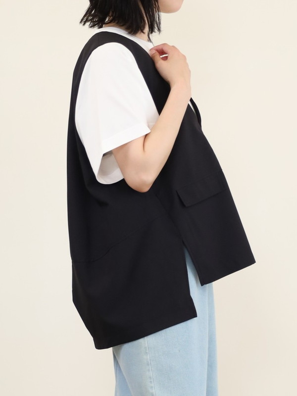 【trois】ベストレイヤードデザイントップス